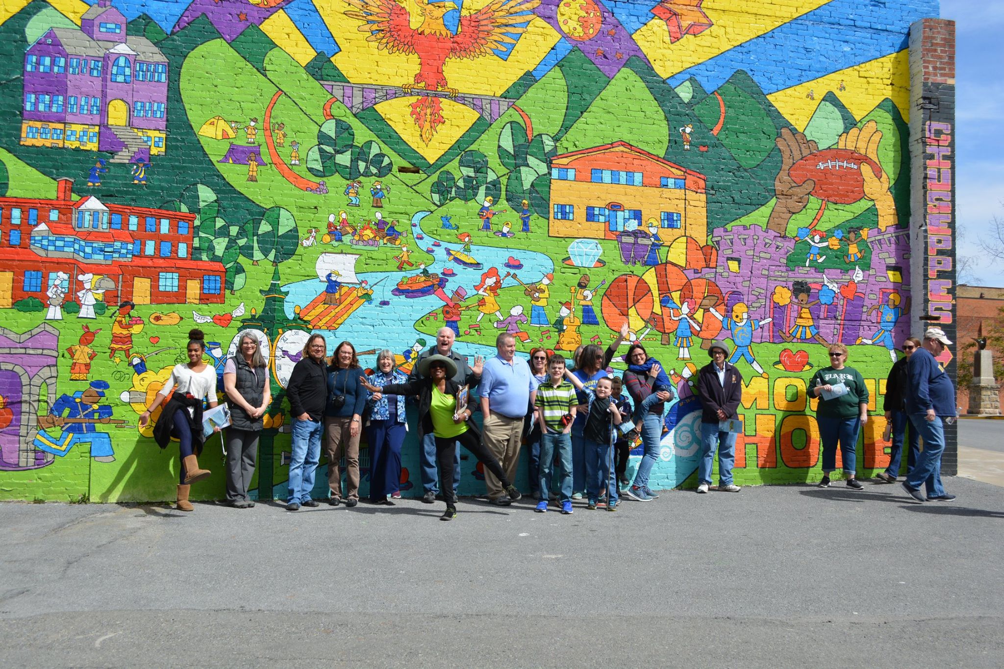 Phoenix Wings Mural on Historic Walking Trail
